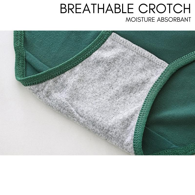 30-70kg Mid Waist Milk Silk 5pcs Cute Bear Woman Underwear Student Brief Spender Breathable Panty Seluar Dalam Wanita Panties Fabric