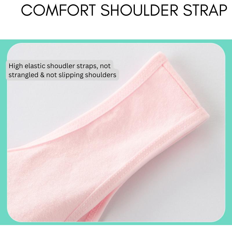 9-15 years Teenagers Bra Cotton Soft Sports Kids Girl Training Strap with Sponge Bra Teenage Wireless Bralette Student Pruberty Baju Dalam Budak Perempuan
