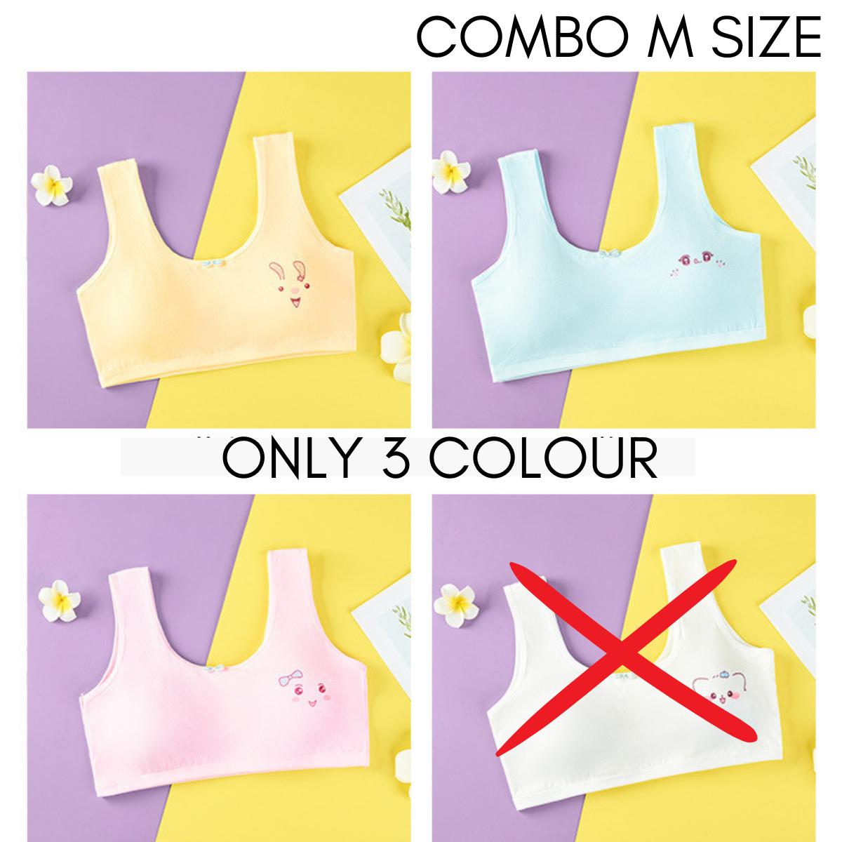 9-15 years Teenagers Bra Cotton Soft Sports Kids Girl Training Strap with Sponge Bra Teenage Wireless Bralette Student Pruberty Baju Dalam Budak Perempuan