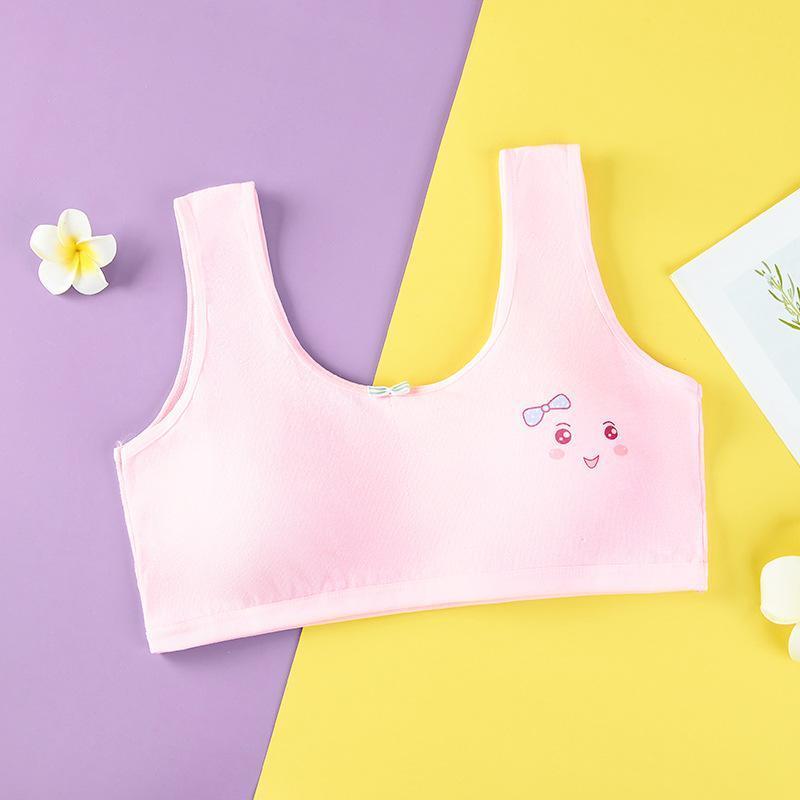 DALAMI LUMI Kids Training Bra 4pcs Cotton Soft Wireless Bralette