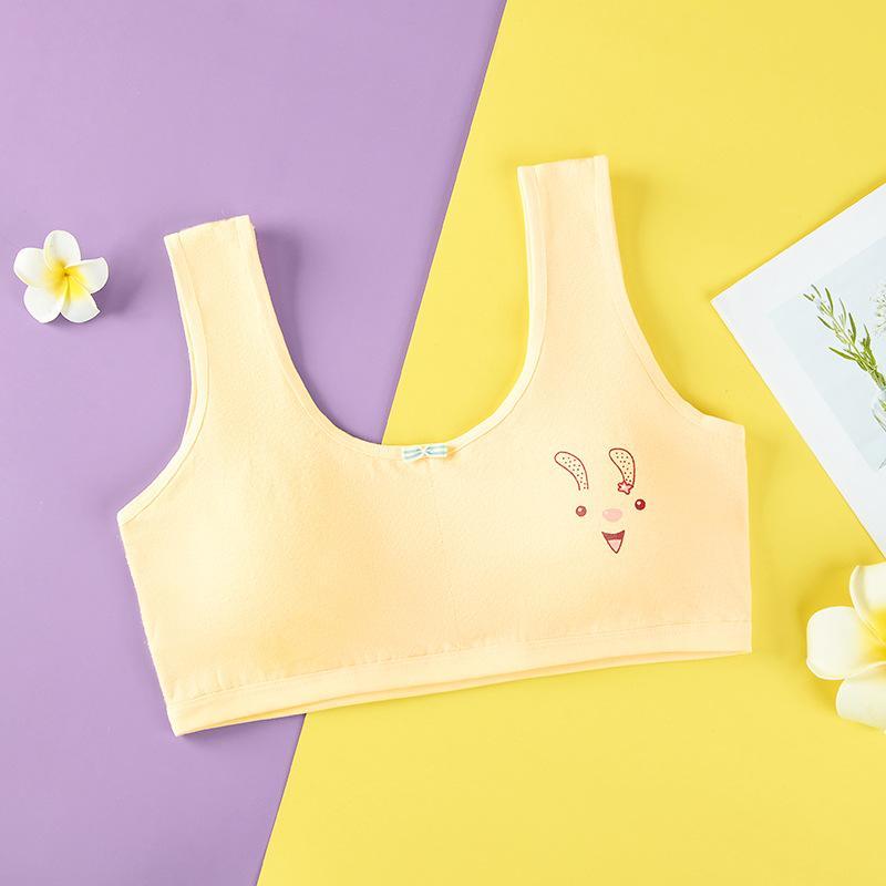 DALAMI LUMI Kids Training Bra 4pcs Cotton Soft Wireless Bralette