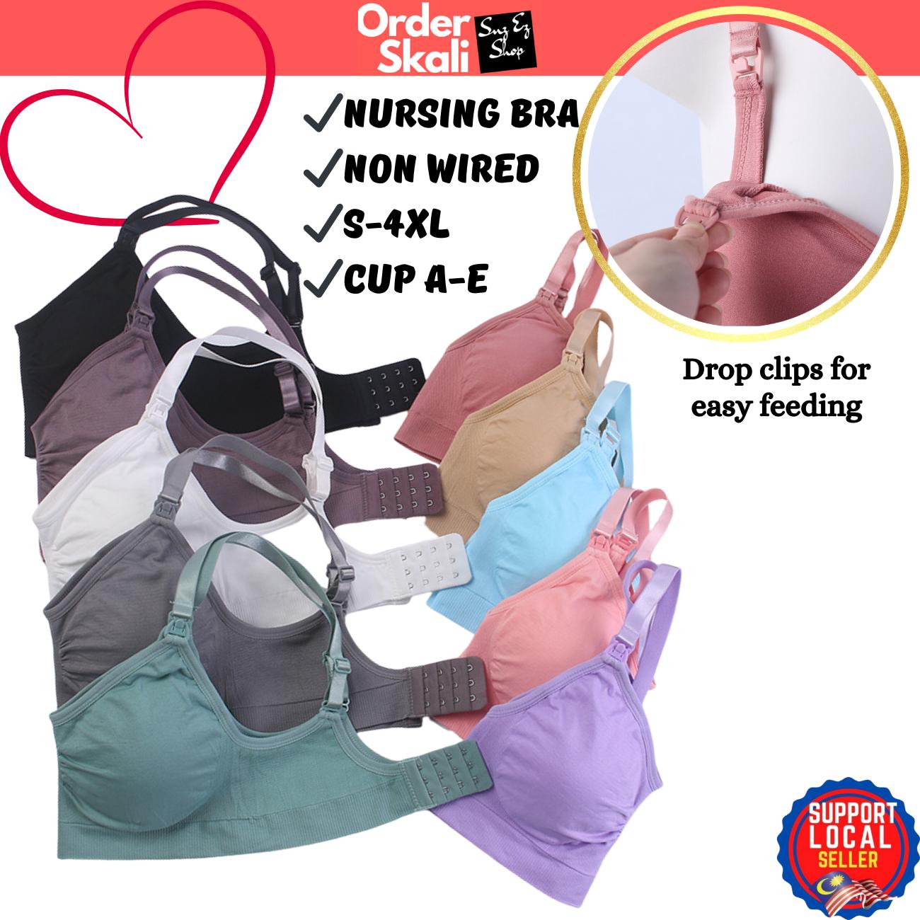 S-4XL Mommy Nursing Bra Maternity Breastfeeding Bra Baby Feeding Pregnant Women Breathable Seamless Brad With Detachable Sponge Pad Hook Design Underwear