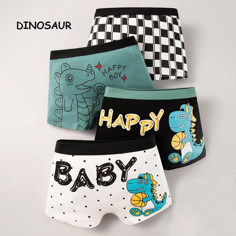 2-12yrs 4pcs Kids Boxer Cotton Boy Seluar Dalam Budak Lelaki Kids Underwear Premium Quality Children Briefs Panties Underpants