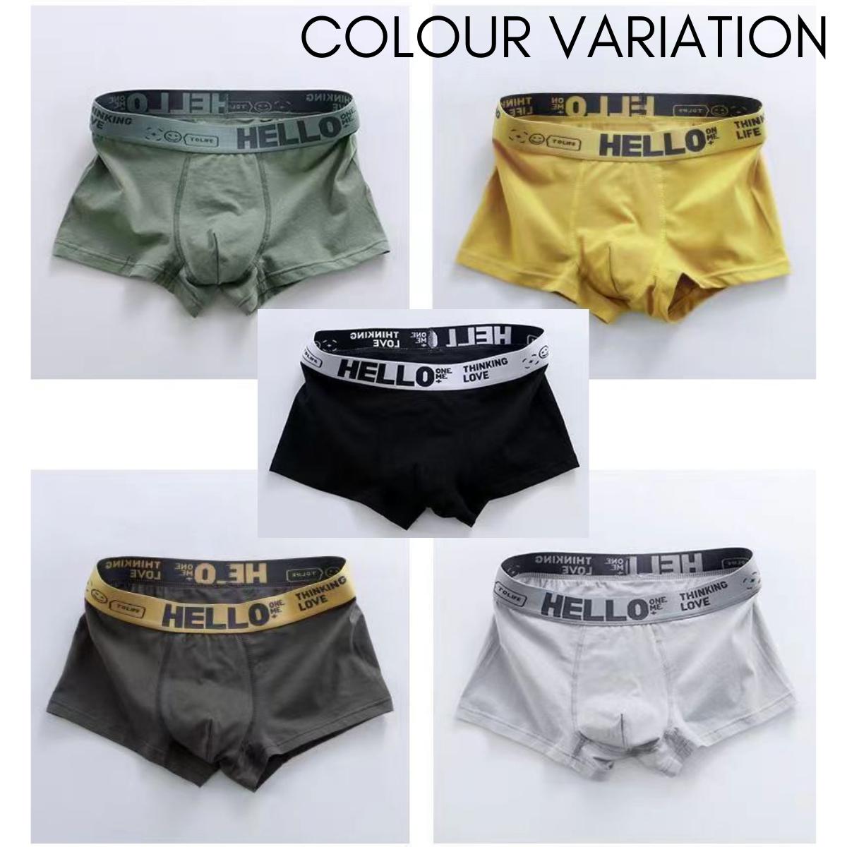 5pcs 40-100kg Men's Boxer Seluar Dalam Sukan Lelaki Man Underwear Comfortable Soft Cotton Panties Seluar Pendek Persegi Belia Teen Underpants Oversize Seluar Dalam Viral Menswear Stretchable Boxers/Tr