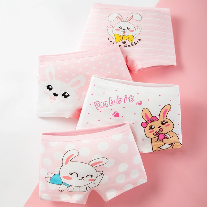 DALAMI Kids Cotton Boxer Panties 4pcs Set