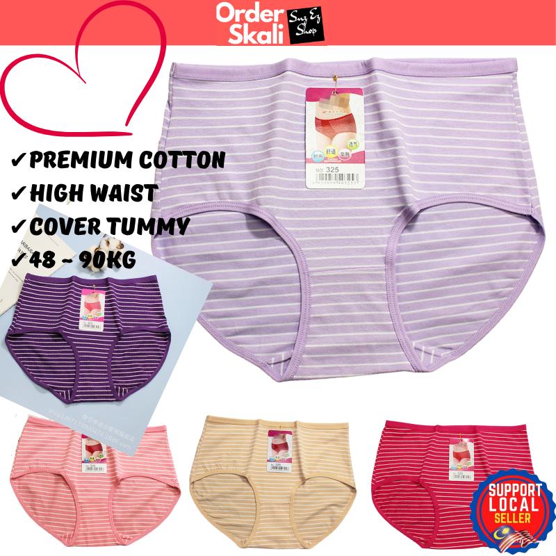 5pcs Women Panties Spender Wanita Plus Saiz Seluar Dalam Wanita Saiz Besar Seluar Dalam Perempuan Cotton Fabric Stretchable Underwear
