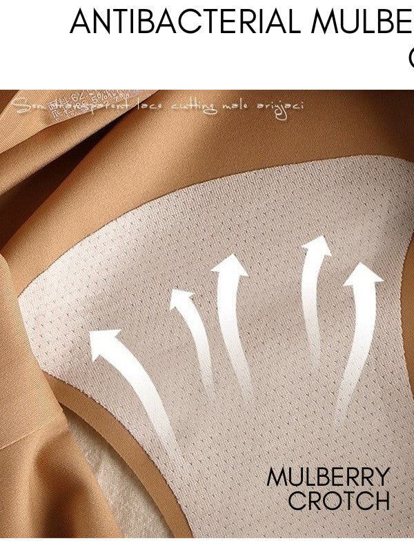 5pcs Seluar Dalam Wanita Ice Silk Tanpa Jahitan Mid Waist Seamless Panties Breathable Anti Bakteria Lembut Selesa