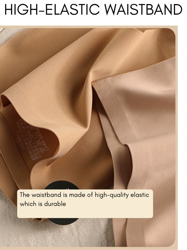 5pcs Seluar Dalam Wanita Ice Silk Tanpa Jahitan Mid Waist Seamless Panties Breathable Anti Bakteria Lembut Selesa