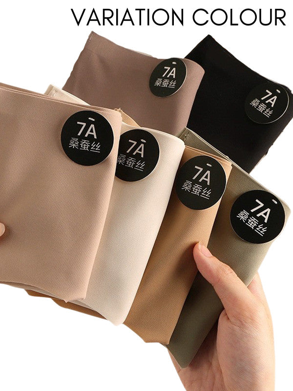 5pcs Seluar Dalam Wanita Ice Silk Tanpa Jahitan Mid Waist Seamless Panties Breathable Anti Bakteria Lembut Selesa