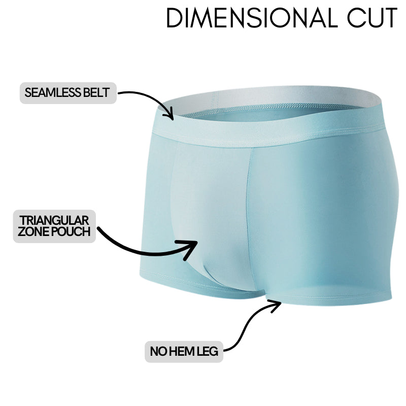 Men's Seamless Ice Silk Boxer Underwear Seluar Dalam Lelaki Quick Dry Trunk