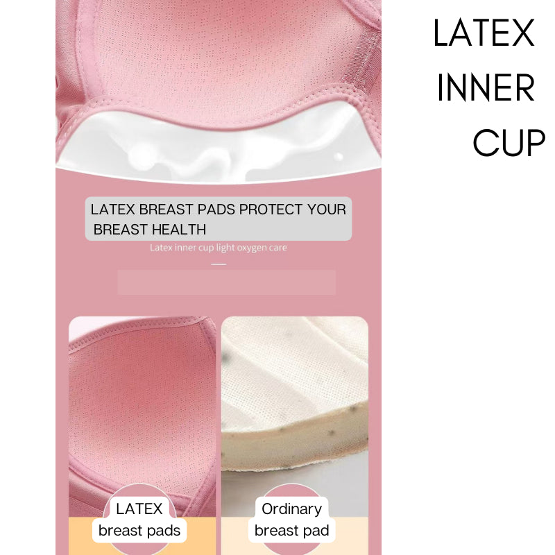 Women Bra Plus Size Full Cup BCD Non Wired Wireless Baju Dalam Wanita Tanpa Dawai 3 Cangkuk Tali Lebar Cover Lemak Coli