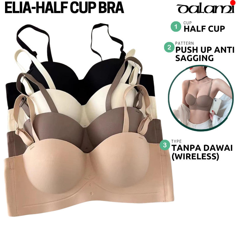 DALAMI Elia Seamless Half Cup Wireless Push Up Bra