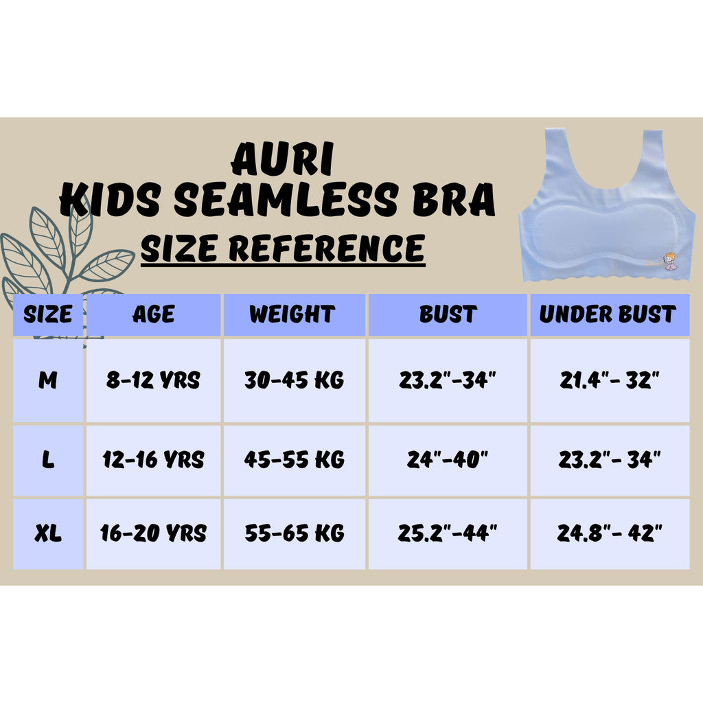 Training Seamless Ice Silk Bra Remaja Breathable  | Bra Budak Perempuan Tanpa Dawai Teen Bra Comfort Innerwear Sekolah