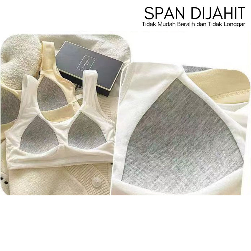 Training Bra Remaja Cotton Breathable | Bra Budak Perempuan Tanpa Dawai Padded Teen Bra Comfortable Innerwear Sekolah