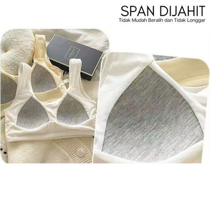 Training Bra Remaja Cotton Breathable | Bra Budak Perempuan Tanpa Dawai Padded Teen Bra Comfortable Innerwear Sekolah