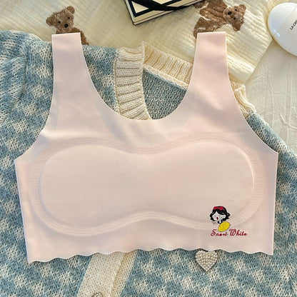 Training Seamless Ice Silk Bra Remaja Breathable  | Bra Budak Perempuan Tanpa Dawai Teen Bra Comfort Innerwear Sekolah