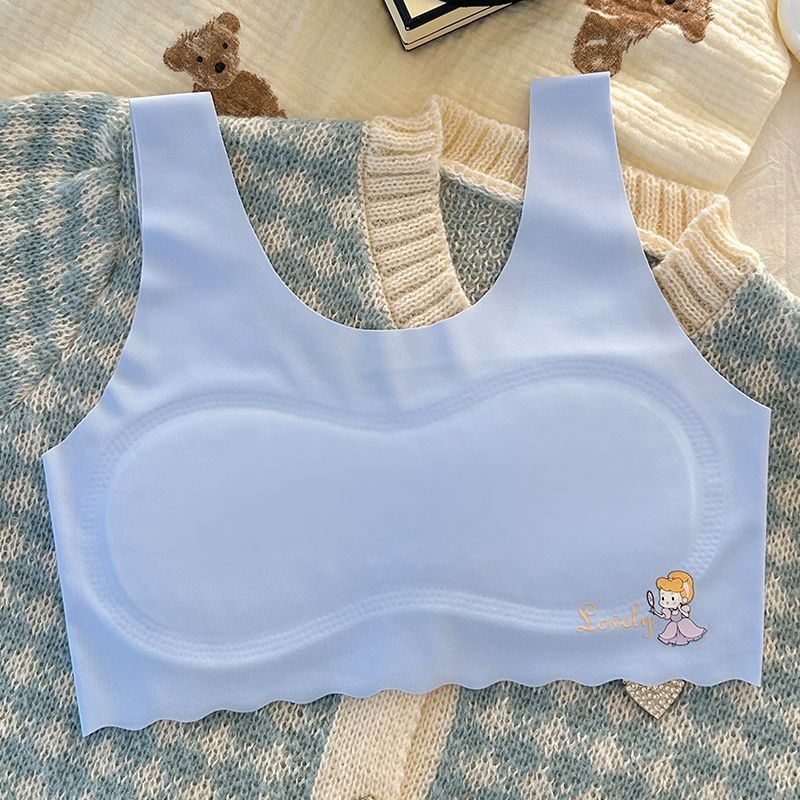Training Seamless Ice Silk Bra Remaja Breathable  | Bra Budak Perempuan Tanpa Dawai Teen Bra Comfort Innerwear Sekolah