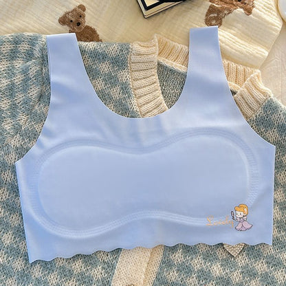 Training Seamless Ice Silk Bra Remaja Breathable  | Bra Budak Perempuan Tanpa Dawai Teen Bra Comfort Innerwear Sekolah