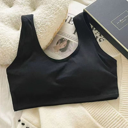 Training Bra Remaja Cotton Breathable | Bra Budak Perempuan Tanpa Dawai Padded Teen Bra Comfortable Innerwear Sekolah