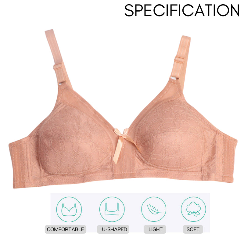 Wireless Bra Cup BC Thin Sponge Padding Baju Dalam Wanita Bra Tutup Penuh Full Cover Tanpa Dawai 3 Hook Plus Size Span