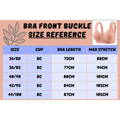 Woman Plus Size Bra Front Buckle Full Cup Penuh BC Wireless Baju Dalam Wanita Thin Sponge Tanpa Besi