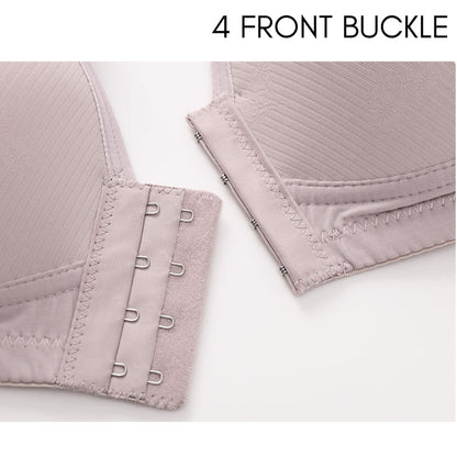 Woman Plus Size Bra Front Buckle Full Cup Penuh BC Wireless Baju Dalam Wanita Thin Sponge Tanpa Besi