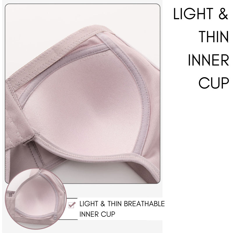 Woman Plus Size Bra Front Buckle Full Cup Penuh BC Wireless Baju Dalam Wanita Thin Sponge Tanpa Besi