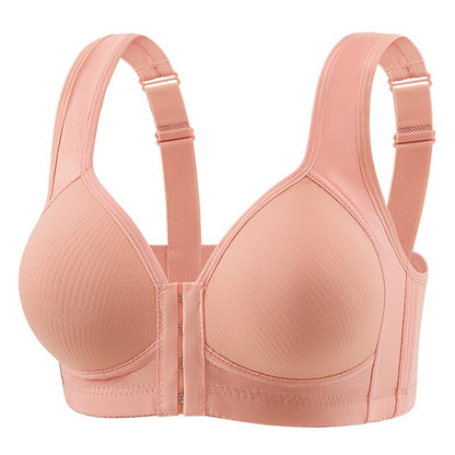 Woman Plus Size Bra Front Buckle Full Cup Penuh BC Wireless Baju Dalam Wanita Thin Sponge Tanpa Besi