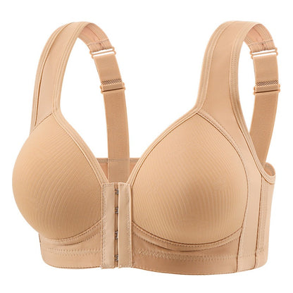 Woman Plus Size Bra Front Buckle Full Cup Penuh BC Wireless Baju Dalam Wanita Thin Sponge Tanpa Besi