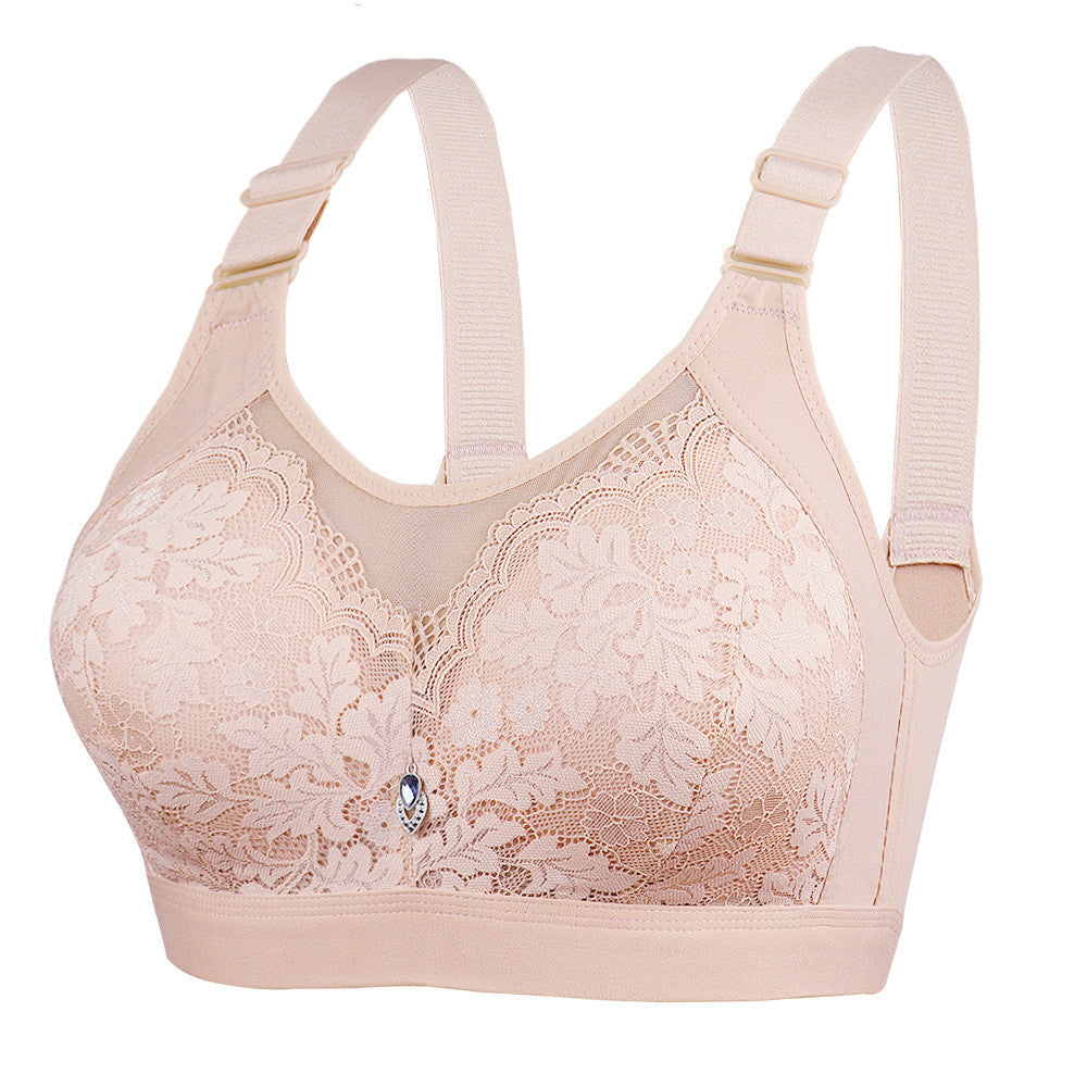 [DALAMI] ELORA Bra Tanpa Dawai Wanita C Cup Full Cup Lace Supportive Bra Harian Selesa Saiz 38/85C - 44/100C