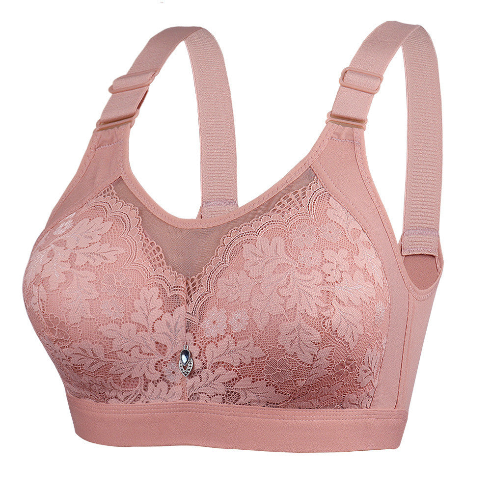 [DALAMI] ELORA Bra Tanpa Dawai Wanita C Cup Full Cup Lace Supportive Bra Harian Selesa Saiz 38/85C - 44/100C