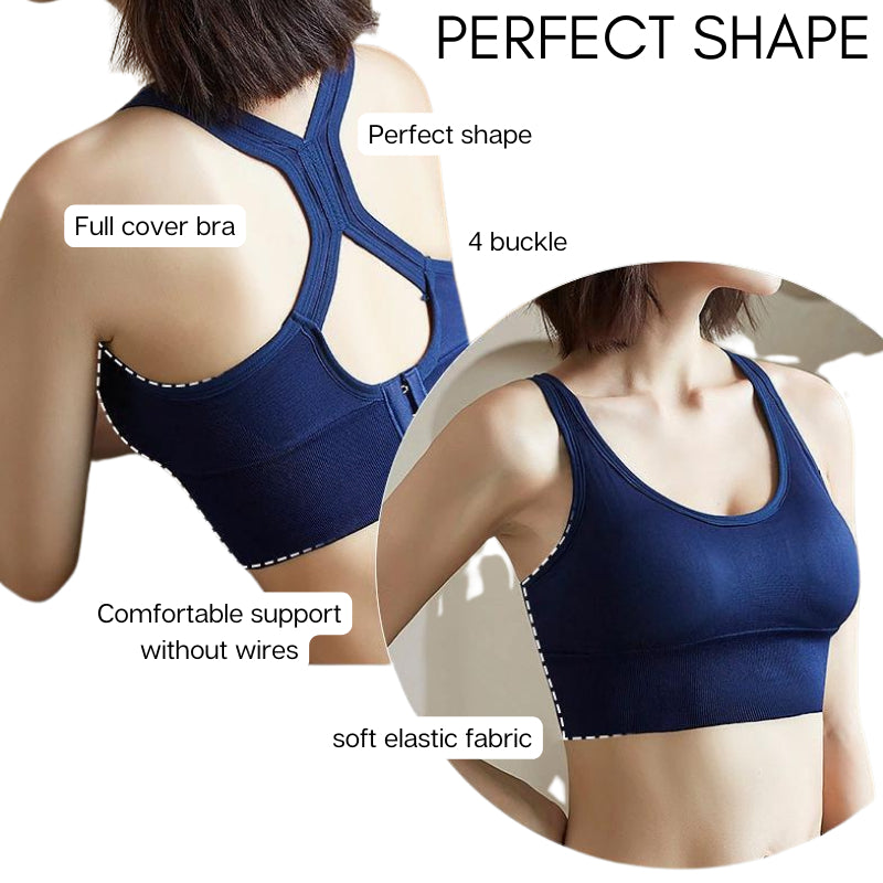Sport Bra Anti Goyang Wireless Shockproof Bra Remaja Wanita Running Yoga Fitness Span Tebal Selesa Plus Size Murah