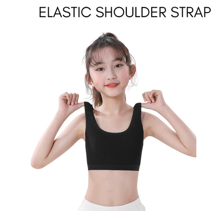 Training Bra Cotton Stretchable Remaja 8-16Y Girl Teen Short Singlet  Latihan Kanak-Kanak Double Layer Anti See-Through