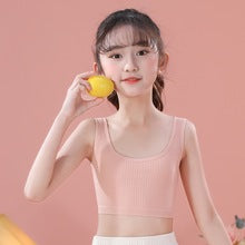 Training Bra Cotton Stretchable Remaja 8-16Y Girl Teen Short Singlet  Latihan Kanak-Kanak Double Layer Anti See-Through