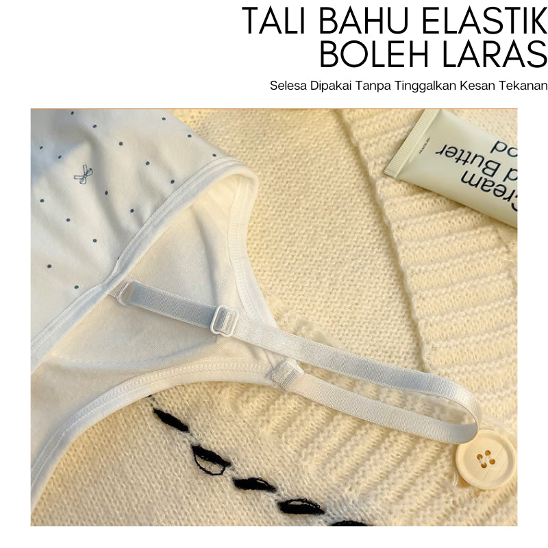 Training Bra Remaja Perempuan Cotton Lembut Tanpa Dawai Breathable Adjustable Strap Teen Innerwear