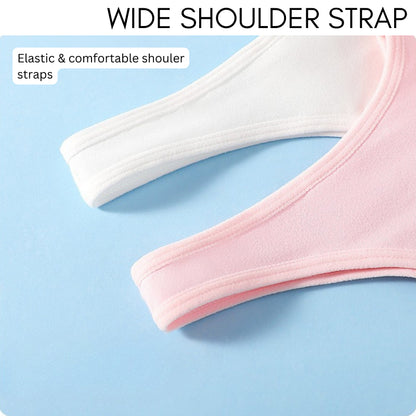 Singlet Cotton Budak Perempuan Pakaian Dalam Anti Bump Untuk Sekolah