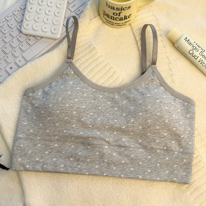 Training Bra Remaja Perempuan Cotton Lembut Tanpa Dawai Breathable Adjustable Strap Teen Innerwear