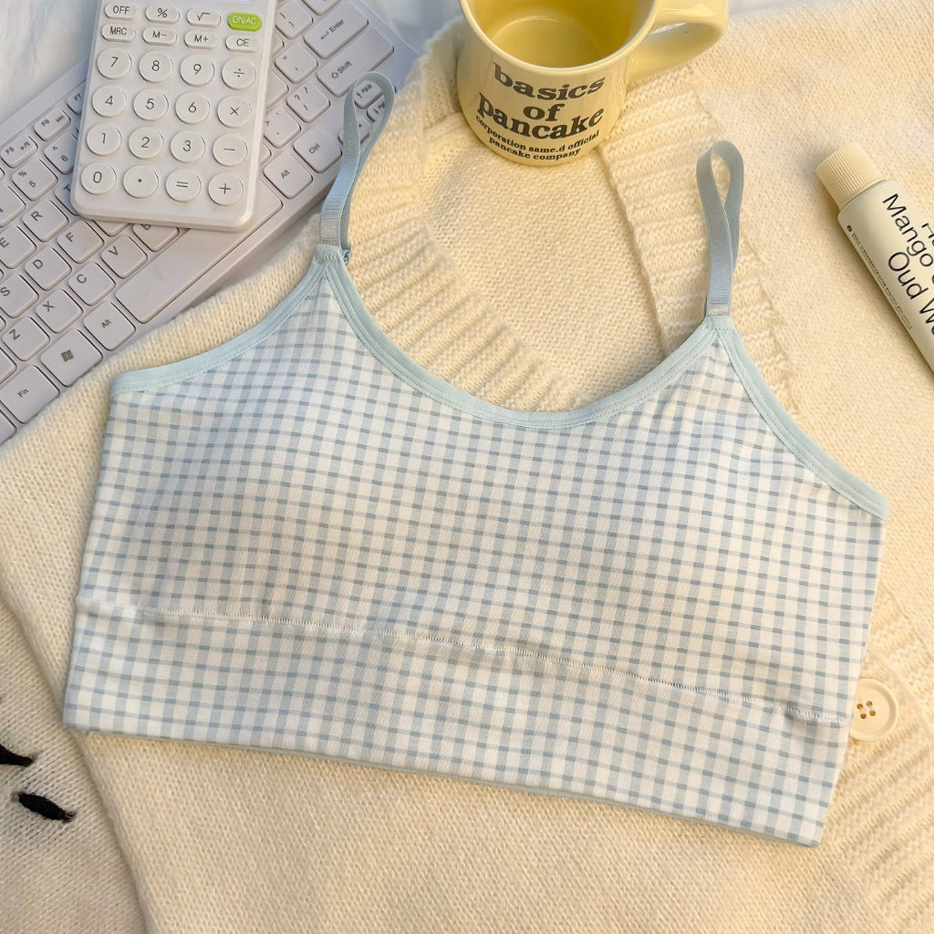 Training Bra Remaja Perempuan Cotton Lembut Tanpa Dawai Breathable Adjustable Strap Teen Innerwear