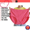 90-150kg Plus Size Milk Silk Woman Panties Ladies Underwear Seluar Dalam Wanita Stretchable Silky Fabric Female Large