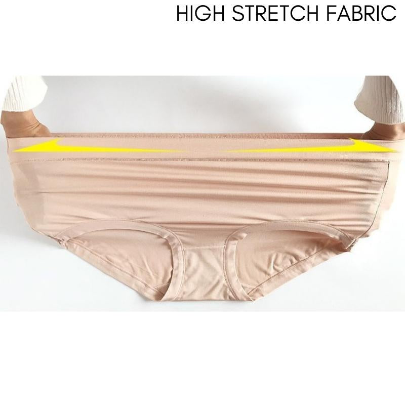 90-150kg Plus Size Milk Silk Woman Panties Ladies Underwear Seluar Dalam Wanita Stretchable Silky Fabric Female Large