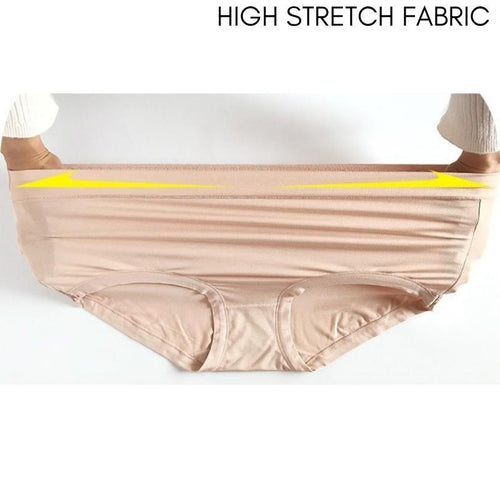90-150kg Plus Size Milk Silk Woman Panties Ladies Underwear Seluar Dalam Wanita Stretchable Silky Fabric Female Large