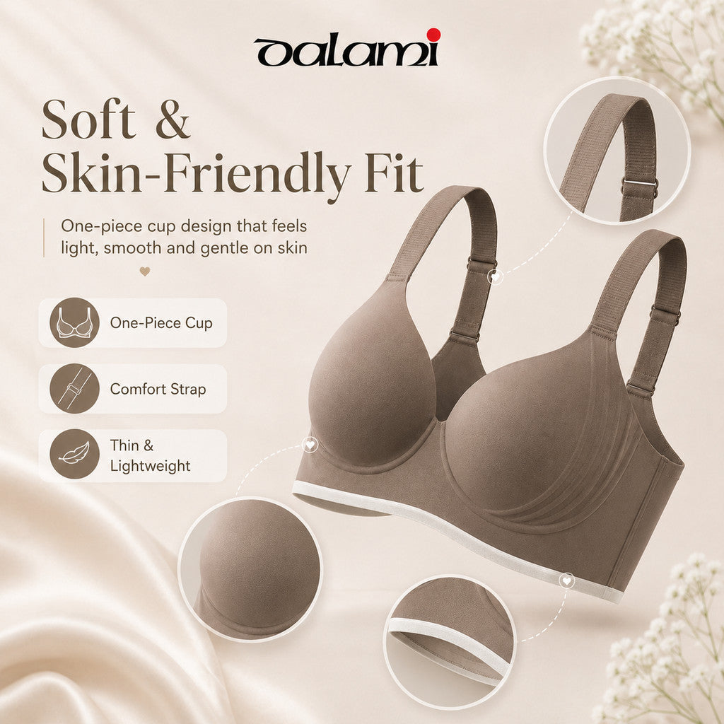 [DALAMI] MEWA BRA Wireless Seamless Bra Women Push Up Support Cup BC Tanpa Dawai Perempuan Nipis Lembut Daily Wear