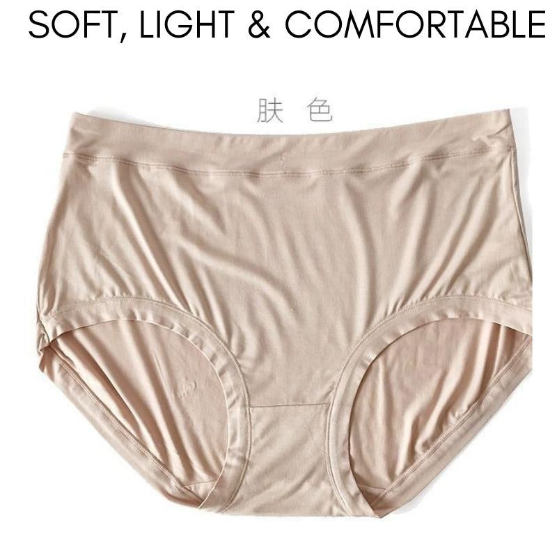 90-150kg Plus Size Milk Silk Woman Panties Ladies Underwear Seluar Dalam Wanita Stretchable Silky Fabric Female Large