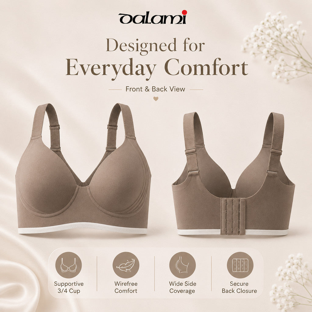 [DALAMI] MEWA BRA Wireless Seamless Bra Women Push Up Support Cup BC Tanpa Dawai Perempuan Nipis Lembut Daily Wear