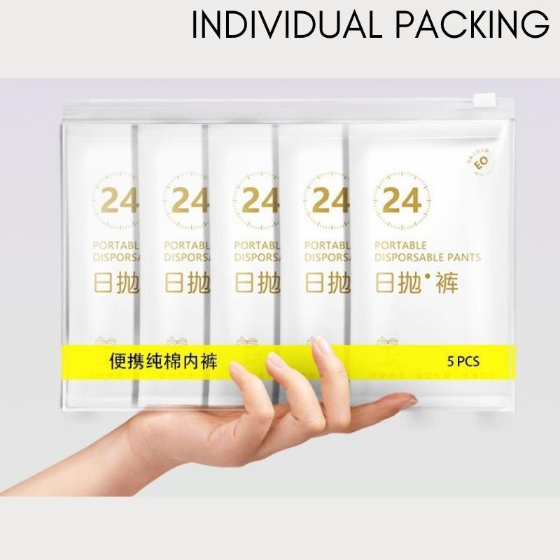 Woman Disposable Cotton Panties Maternity Travel Haji Underwear Seluar Dalam Pakai Buang Perempuan Wanita Pantang Ibu Be