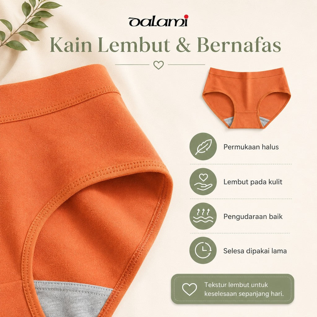 [DALAMI] MAYA 7pcs Woman Underwear Spender Perempuan Seluar Dalam Panties Women Mid Waist Set Wanita Woman Silk Spenda