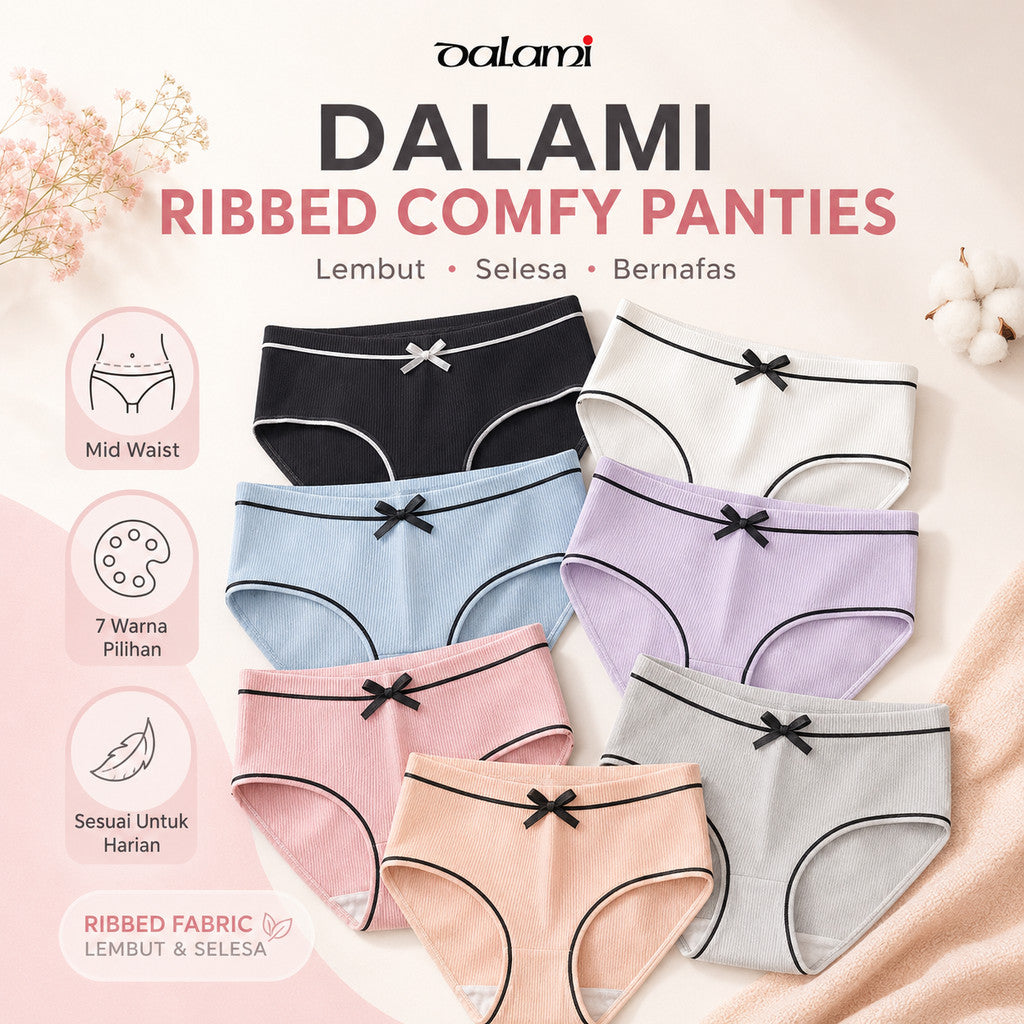 [DALAMI] RIBENA 7pcs Seluar Dalam Murah Perempuan Wanita Spenda Cotton Spender Women Set Underwear Panties Spender