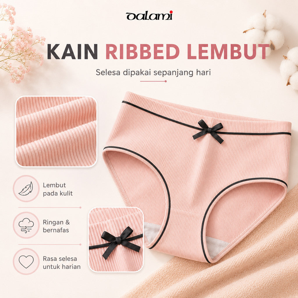[DALAMI] RIBENA 7pcs Seluar Dalam Murah Perempuan Wanita Spenda Cotton Spender Women Set Underwear Panties Spender