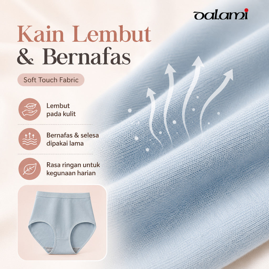 [DALAMI] HAYA 7pcs M-XXL Spender Perempuan Underwear Woman High Waist Cotton Panties Women Seluar Dalam Wanita Plus Size