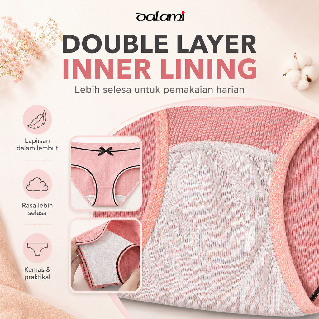 [DALAMI] RIBENA 7pcs Seluar Dalam Murah Perempuan Wanita Spenda Cotton Spender Women Set Underwear Panties Spender